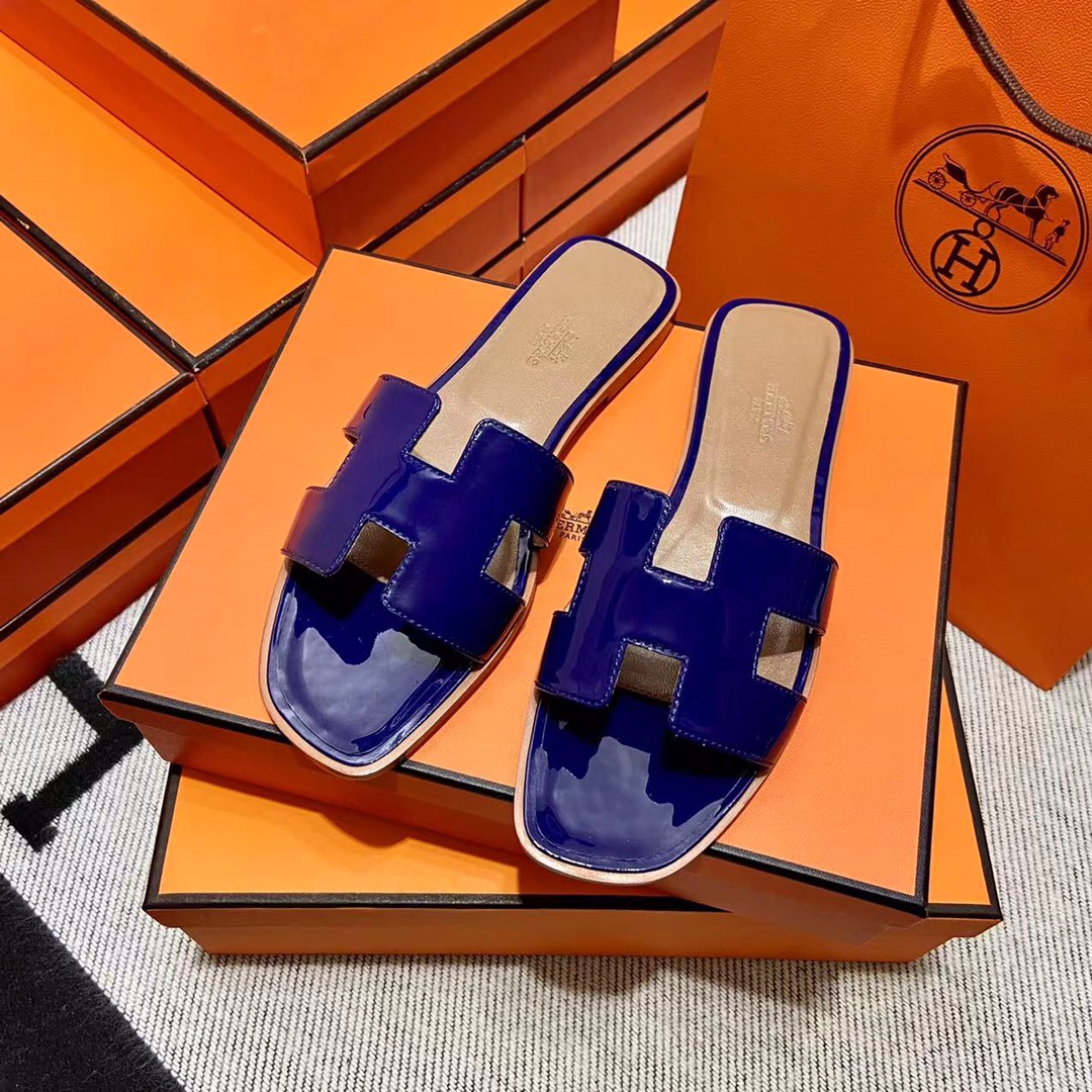 에르메스 올수공 오란 슬리퍼 샌들 페이던트 38